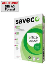 SAVECO Kopierpapier Green Label A4 80g Recyclingpapier 500 Blatt chlorfrei gebleicht