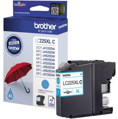 Brother Tintenpatrone LC225XLC Original cyan – ca. 1.200 Seiten