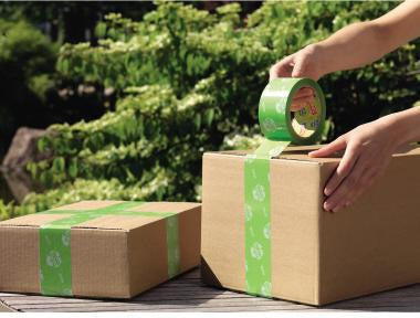 tesa tesapack Eco & Strong Packband 50 mm x 66 m braun – recyceltes PP, lösungsmittelfrei
