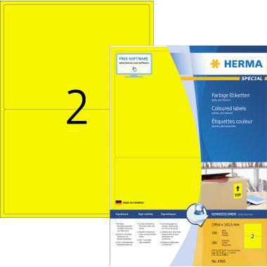 HERMA Universaletikett SPECIAL gelb 199,6 x 143,5 mm A4 200 Etiketten
