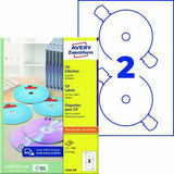 Avery Zweckform CD/DVD-Etiketten L7676-100, 117 mm, weiß, 200 Stück, für Laserdrucker