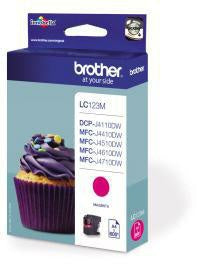 Brother Tintenpatrone LC-123M Original Magenta für ca. 600 Seiten