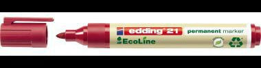 edding Permanentmarker 21 EcoLine blau, Rundspitze 1,5-3 mm, nachfüllbar & klimaneutral