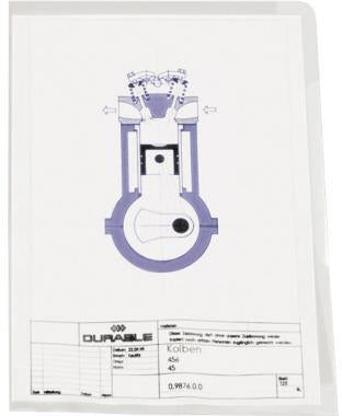 DURABLE Sichthülle DIN A4 0,15 mm PVC transparent 50 Stück pro Pack – strapazierfähiger Schutz