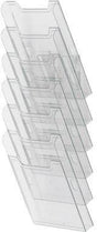 Exacompta Wandprospekthalter Office 64758D A4 hoch 6 Fächer transparent