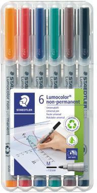 STAEDTLER Lumocolor 315 WP6 Folienstift 1 mm 6er-Set farbig sortiert