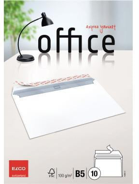 ELCO Versandtasche Office DIN B5 hochweiß 100 g/m² mit Haftklebung 10 Stück