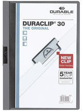DURABLE Klemmmappe DURACLIP 30 DIN A4 Hartfolie grün – für bis zu 30 Blatt