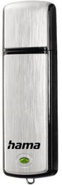 Hama USB-Stick FlashPen Fancy 128GB USB 2.0 schwarz/silber – Mobiler Speicher mit LED-Anzeige