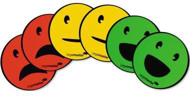 Legamaster Magnet Emoticon 50 mm, 6 Stück, farbig sortiert – Visualisierung für Agile- & Kanban-Boards