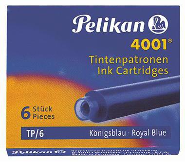 Pelikan Tintenpatrone 4001 TP/6 brillantschwarz – 6 Stück Standardtintenpatronen