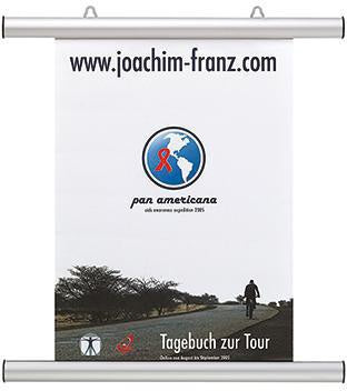 FRANKEN Klemmschiene BS1005 für DIN A0, Aluminium silber, 2 Stück inkl. Aufhängeösen