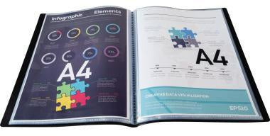 Exacompta Sichtmappe 8822E A4 PP 20 Hüllen hellblau