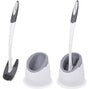 BÜMAG WC-Garnitur New-Trendy 6/705 borstenlos – 15 x 41 x 15 cm, weiß/grau