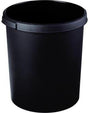 HAN Papierkorb KLASSIK 1834-13 30 Liter Kunststoff schwarz – Ergonomischer Griffrand