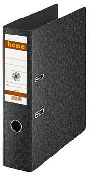 BENE Ordner Standard 80 DIN A4 schwarz – 80 mm Rücken, 600 Blatt, Hebelmechanik