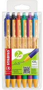 STABILO pointball Kugelschreiber 0,5mm 6er-Set – 6 Farben, rutschfeste Griffzone