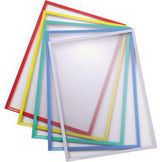 FRANKEN Dokumentenhalter ITH4M/10 01 A4 rot 10 Stück – Magnethaftende Hartfolien-Hüllen