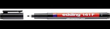 edding Folienschreiber 141 F – Permanentmarker 0,6 mm, schwarz, für Folien und Glas