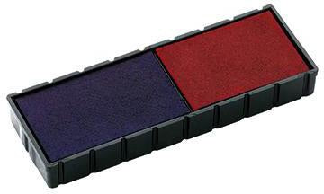 COLOP Stempelkissen E/12/S2 blau/rot – dokumentenecht, 47 x 10 mm für Mini-Dater S120WD