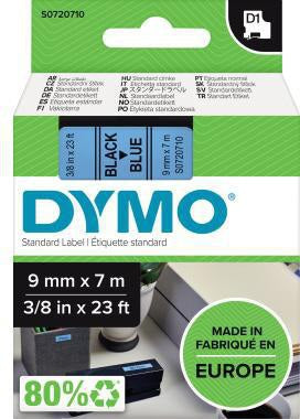 DYMO D1 Schriftbandkassette 9 mm x 7 m schwarz auf grün – UV-beständig und wieder ablösbar