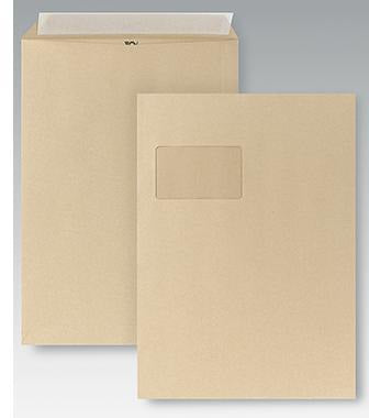POSTHORN Versandtasche DIN C4 mit Fenster, 110 g/m², braun