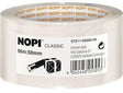 NOPI Packband Classic 57211-00000 50mm x 66m transparent – Hochwertiges Verpackungsklebeband