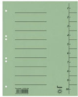 BENE Trennblatt 97300BL A4 Karton blau 100 St./Pack. mit 10 blanko Taben