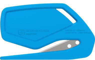 MARTOR SECUMAX POLYCUT Sicherheitsmesser – 10 Stück, verdeckte Klinge, blau