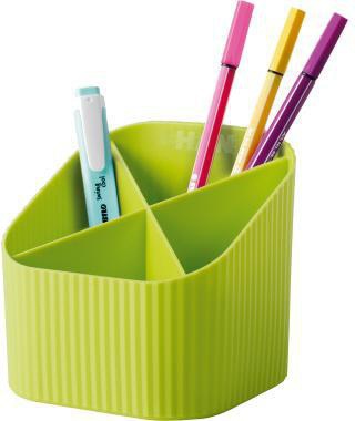 HAN Schreibtischköcher Re-X-LOOP 17238-912 – 4 Fächer, recycelter Kunststoff, weiß, Made in Germany