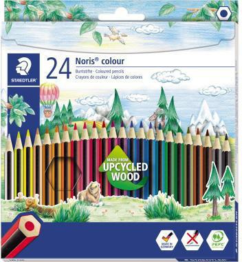 STAEDTLER Noris colour 185 Buntstifte 24er Set – bruchfeste Minen, sechskant ergonomisch