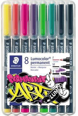 STAEDTLER Lumocolor permanent 31 Folienstift 8er-Set – Schnelltrocknend, Wasserfest, Made in Germany
