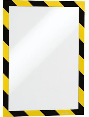 DURABLE DURAFRAME SECURITY Magnetrahmen gelb/schwarz A4 2er-Pack Sicherheitskennzeichnung
