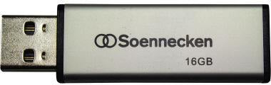 SOENNECKEN USB-Stick 71616 USB 2.0 4 GB schwarz/silber – mobiler Speicher