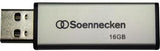 SOENNECKEN USB-Stick 71616 USB 2.0 4 GB schwarz/silber – mobiler Speicher