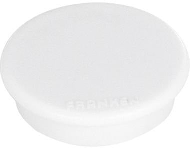 FRANKEN Magnet HM20 09 rund 24 mm weiß 10 St./Pack. – Haftmagnete für Präsentationstafeln