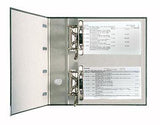 LEITZ Doppelordner 10920000 für 2x DIN A5 quer, 75 mm Rücken, Graupappe schwarz