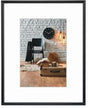 Hama Bilderrahmen Sevilla 21x29,7 cm Kunststoff schwarz mit Passepartout und Reflexglas