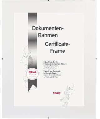 Hama Bilderrahmen Clip-Fix 00063020 rahmenlos transparent für DIN A4