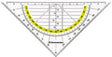 Soennecken Geometriedreieck 16 cm – Transparentes Zeichendreieck mit farbig hinterlegten Winkelgraden