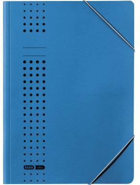 ELBA Eckspanner chic DIN A4 – 150 Blatt, Karton recycelt, blau, mit Gummizugverschluss