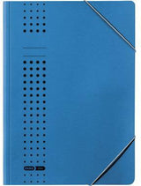 ELBA Eckspanner chic DIN A4 – 150 Blatt, Karton recycelt, blau, mit Gummizugverschluss