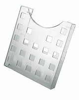 helit Prospekthalter the grid DIN A4 grau transparent – Präsentationssystem für Prospekte & Kataloge