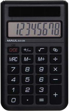 MAUL Taschenrechner ECO 250 – Nachhaltiger Taschenrechner mit Solar-Energie und 8-stelligem Display