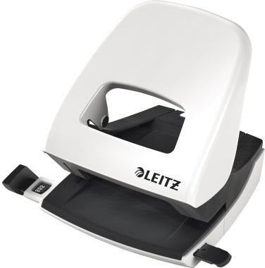 LEITZ Locher NeXXt WOW 5008 eisblau – 30 Blatt, Metall, 8 cm Lochung