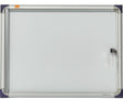 NOBO Schaukasten 2x DIN A4, Aluminium, magnethaftend, abschließbar, für Innenbereich