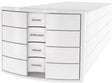 HAN Schubladenbox IMPULS 1012-12, DIN A4/C4, 4 geschlossene Schubladen, weiß, Made in Germany