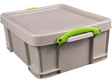 REALLY USEFUL BOX Aufbewahrungsbox 18RDG 18l grau – 100 % recycelt, stapelbar