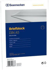 Soennecken Briefblock 2311 DIN A5 liniert 50 Blatt weiß – holzfrei, 70 g/m²