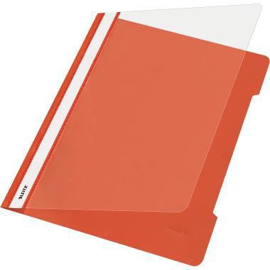 LEITZ Schnellhefter 41910001 DIN A4 für 250 Blatt PVC weiß – reißfeste Hartfolie